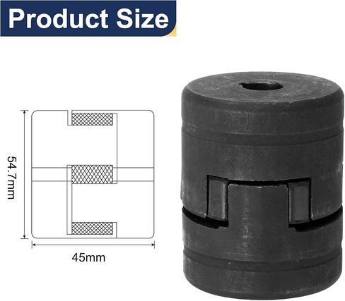 uxcell 7/16" to 1" L075 Flexible 3-Piece L-Jaw Coupling Coupler Set & Buna-N NBR Rubber Spider for Log Splitter Hybrid Equipment in Saudi Arabia