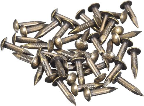 uxcell 40 Pcs Small Tiny Nails 2.8mmx15mm(DxL) Tiny Brass Nails Hardware Nails Small Nail for Wooden DIY Decorative Boxes Household Accessories, Bronze Tone in Saudi Arabia