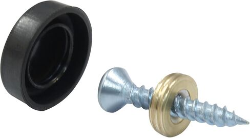 24 عبوة من أغطية لولبية من الفولاذ المقاوم للصدأ، مجموعة براغي مرآة بقطر 0.6 بوصة / 16 مم، غطاء لولبي تزييني أسود in Kuwait