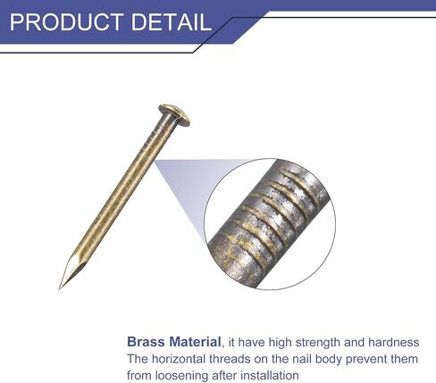 uxcell 40 Pcs Small Tiny Nails 2.8mmx15mm(DxL) Tiny Brass Nails Hardware Nails Small Nail for Wooden DIY Decorative Boxes Household Accessories, Bronze Tone in Saudi Arabia