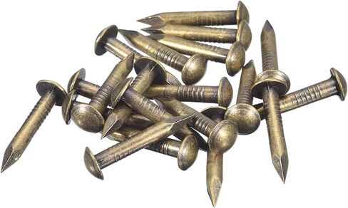 uxcell 40 Pcs Small Tiny Nails 2.8mmx15mm(DxL) Tiny Brass Nails Hardware Nails Small Nail for Wooden DIY Decorative Boxes Household Accessories, Bronze Tone in Saudi Arabia