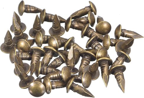 uxcell 40 Pcs Small Tiny Nails 2.8mmx15mm(DxL) Tiny Brass Nails Hardware Nails Small Nail for Wooden DIY Decorative Boxes Household Accessories, Bronze Tone in Saudi Arabia