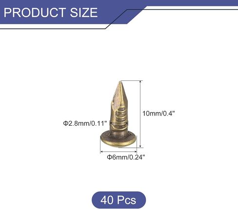 uxcell 40 Pcs Small Tiny Nails 2.8mmx15mm(DxL) Tiny Brass Nails Hardware Nails Small Nail for Wooden DIY Decorative Boxes Household Accessories, Bronze Tone in Saudi Arabia