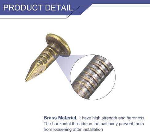 uxcell 40 Pcs Small Tiny Nails 2.8mmx15mm(DxL) Tiny Brass Nails Hardware Nails Small Nail for Wooden DIY Decorative Boxes Household Accessories, Bronze Tone in Saudi Arabia