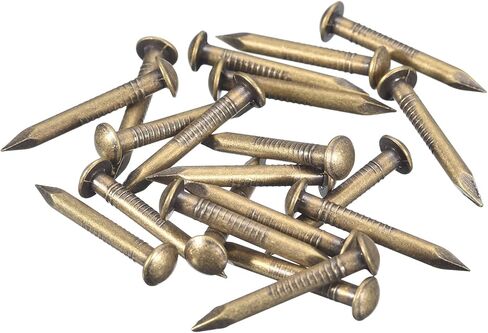 uxcell 40 Pcs Small Tiny Nails 2.8mmx15mm(DxL) Tiny Brass Nails Hardware Nails Small Nail for Wooden DIY Decorative Boxes Household Accessories, Bronze Tone in Saudi Arabia