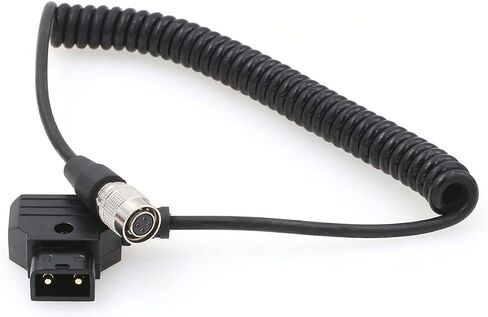ZBLZGP D-Tap to Hirose 4 Pin Male Coiled Power Cable for Sound Devices 688 644 633 Recorder Zoom F8 F4 ZAXCOM in Kuwait