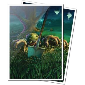 Ultra PRO - MTG Duskmourn 105ct Apex Deck Protector Sleeves Artwork of Exhume, 105 Standard Size Card Sleeves for Magic: The Gathering, Gloss Clear Front, Textured Print, Durable Card Protector