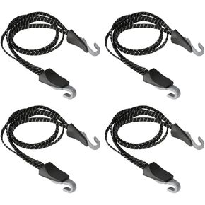 4 PCS Elastic Bike Strap, Bike Elastic Strap Bike Bungee Cords with Hooks Luggage Rope for Bicycles Motorcycles Trucks Trailers Shelves 68-120cm