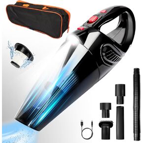 Handheld Cordless Vacuum Cleaner,9000PA Powerful Suction Handheld Cordless Car Vacuum Cleaner with LED Lights Illumination,Rechargeable Lightweight Wet & Dry for Home | Office | Car | Pet Hair | Dust