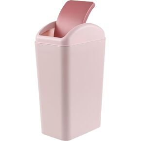 12 L Slim Garbage Can, Small Plastic Trash Can with Swing Lid, 1 Pack (Blue) in Saudi Arabia