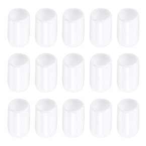 Screw Thread Protector Cover Rubber End Caps, [for Screw, Bolt] - 5/16" ID/White/50 Pcs