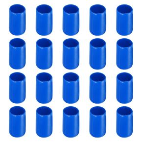 Screw Thread Protector Cover Rubber End Caps, [for Screw, Bolt] - 7/16"(11mm) ID/Blue/50pcs