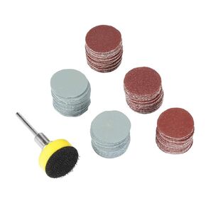 100pcs 1" Sanding Discs Sanding Disc with 1/8" Shank Backing Pad, Shank Polishing Pads Hook, Adhesive Sanding Discs Sandpaper for Drill Grinder Rotary Tool