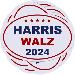 10 Pack Harris Walz 2024 Stickers Kamala Harris Tim Walz (Waltz) President 2024 Reflective Vinyl Sticker Laptop Decal Car Bumper Window Waterproof Sticker