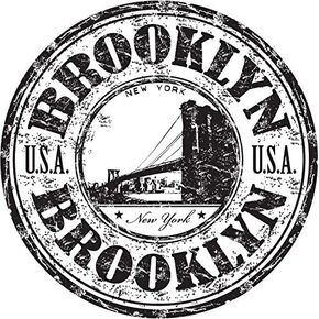 Zirni Brooklyn City New York USA United States Travel Grunge Stamp Sticker Decal Design