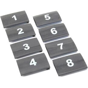 Design Engineering 010849 Heat Shrink Numbered Wire Marker Set, 8 Piece - Black