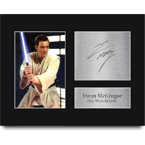 HWC Trading Ewan McGregor Gift USL Signed Printed Autograph Star Wars Gifts Obi-Wan Kenobi Print Photo Picture Display - US Letter Size