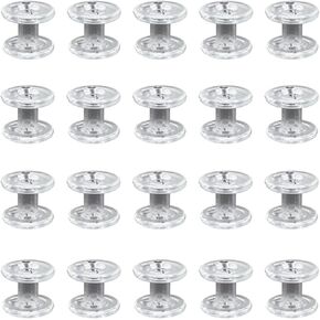 20PCS 14mm Fixed Spool Tensioner Curtain Cord Winder Plastic Pulley Transparent Cord Retainer Spool for Sunblinds