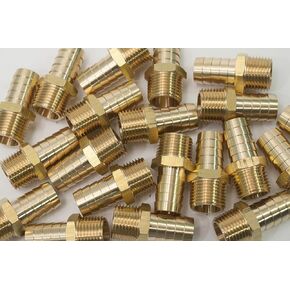 LTWFITTING Brass Barb Fitting Coupler/Connector 5/8-Inch Hose ID x 1/2-Inch Male NPT(Pack of 150)