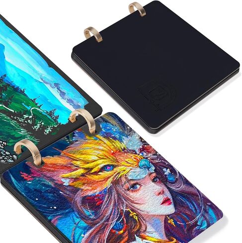Lightwish Square Watercolor Journal,Cold Press,140lb/300gsm,Acid-Free,100% Cotton Watercolor Paper Sketchbook,20 Sheets,7.48 * 7.48 in,Ideal for Artists and Students in Saudi Arabia