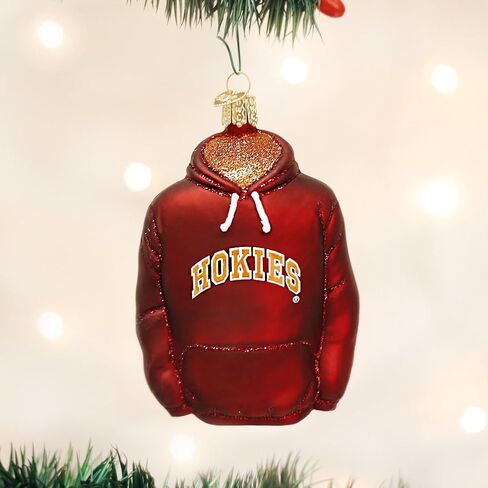 Old World Christmas Ornaments: Virginia Tech Glass Blown Ornaments for Christmas Tree, Hoodie in Saudi Arabia