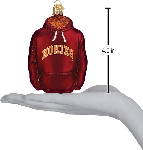 Old World Christmas Ornaments: Virginia Tech Glass Blown Ornaments for Christmas Tree, Hoodie in Saudi Arabia