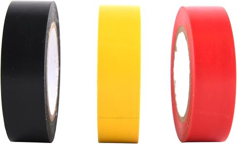Kingman Electrical Tape (12 Rolls per Pack) Assorted Colors 3/4 Inch by 6.6 Feet (1 Pack) in Saudi Arabia