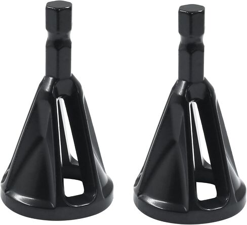 BokWin 2 Pcs External Chamfering Tool Hex Shank Chamfer Deburring Tool High Speed Steel Burr Removal Tool for Metal Bolt(Black) in Saudi Arabia
