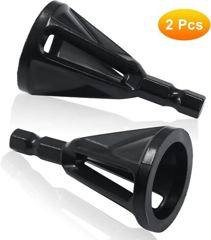 BokWin 2 Pcs External Chamfering Tool Hex Shank Chamfer Deburring Tool High Speed Steel Burr Removal Tool for Metal Bolt(Black) in Saudi Arabia