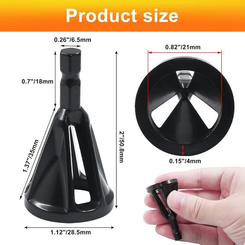 BokWin 2 Pcs External Chamfering Tool Hex Shank Chamfer Deburring Tool High Speed Steel Burr Removal Tool for Metal Bolt(Black) in Saudi Arabia