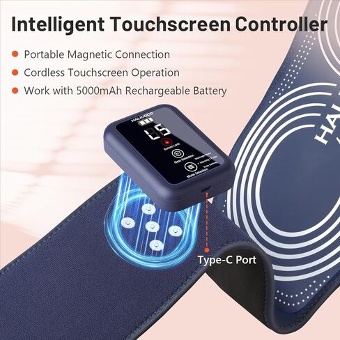 HALIDODO 2024 Gifts for Mom Upgraded Red Light Therapy Belt & Vibration Back Massage Heated Red Light Therapy Device for Body - Magnetic Controller, 660nm&850nm, for Back Shoulder Muscle Pain Relief in Kuwait