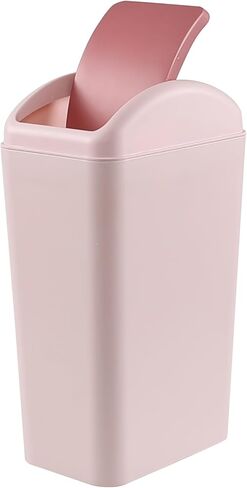 12 L Slim Garbage Can, Small Plastic Trash Can with Swing Lid, 1 Pack (Blue) in Saudi Arabia