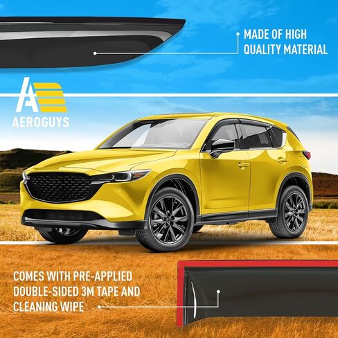 Extra Durable Window Deflectors Tape-On Window Visors Rain Guards Fit for Kia Sportage 2017-2022, Sun Visors, Wind Vent Visors, Window Vent Shades, Exterior Car Accessories - 4 pcs. AG0091 in Saudi Arabia