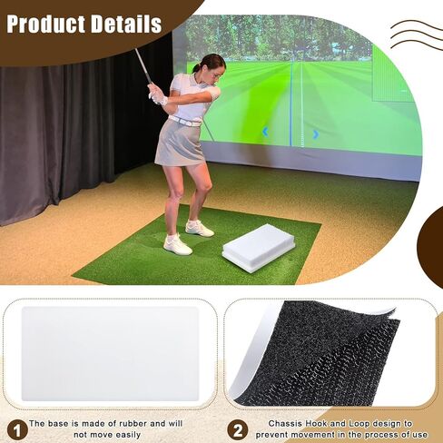 بساط مهارات التقطيع الرملي للجولف لممارسة الجولف، بساط الرمل يحاكي بساط التقطيع الحقيقي للجولف للاعبي الجولف الذين يمارسون مهارات ضرب الرمل 13.7 × 7.3 بوصة in Kuwait