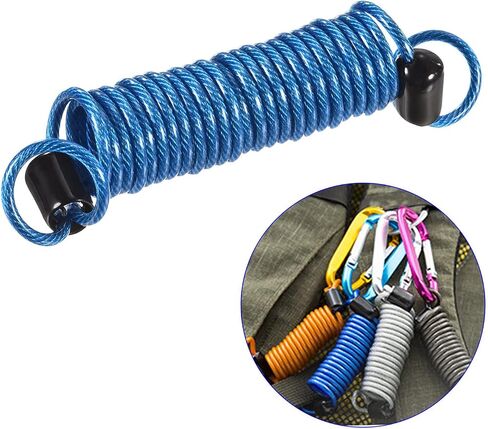 3 Pack Disc Lock Security Steel Cable - Plastic Coated Spring Reminder Wire Anti-Theft Rope, Apply to Outdoors Protection (2.5mmx1m, Red) in Saudi Arabia