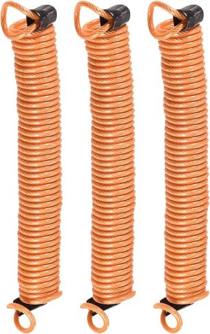 3 Pack Disc Lock Security Steel Cable - Plastic Coated Spring Reminder Wire Anti-Theft Rope, Apply to Outdoors Protection (2.5mmx1m, Red) in Kuwait