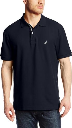 Nautica Men's Classic Short Sleeve Solid Performance Deck Polo Shirt in Saudi Arabia