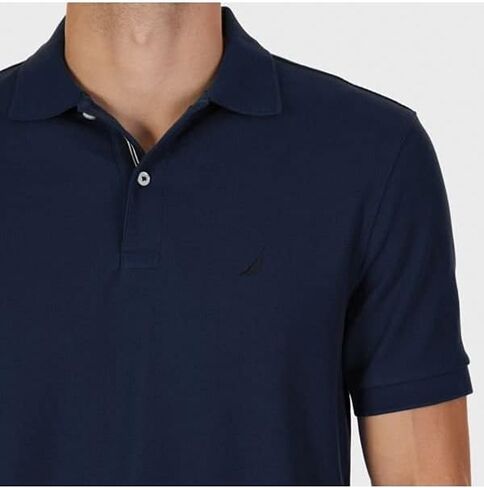 Nautica Men's Classic Short Sleeve Solid Performance Deck Polo Shirt in Saudi Arabia