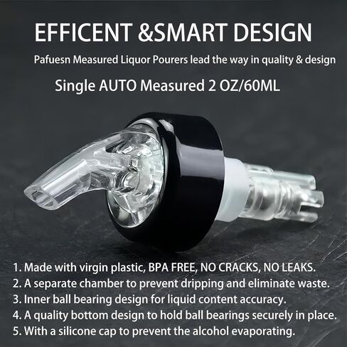 3 Pack Measured Liquor Pour Spout, Liquor Bottle Pourers, Measure Pour Spout for Liquor Bottles, Bottle Pourers for Alcohol, Shot Pourer Cocktail Liquor Dispenser Bar Bartending Tool -1oz/30ml in Saudi Arabia
