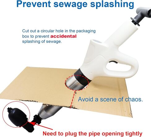 Toilet Plunger, Plunger Blaster Gun, Powerful High Pressure Air Snake Drain Clog Remover with Real-Time Barometer, Stainless Steel Toilet Clog Remover for Toilet Bathroom Sink in Saudi Arabia