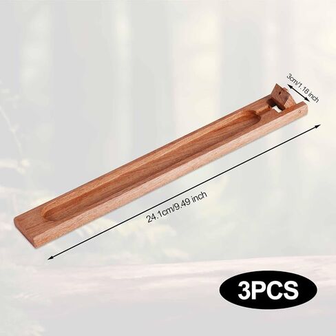 3pcs Incense Holder for Sticks, 9.49 Inch Length Incense Sticks Ash Holder Wooden Incense Stick Organizer Burner Spa Relaxation Supply for Yoga Meditation Gift, 0.08 Inch Diameter Hole in Saudi Arabia