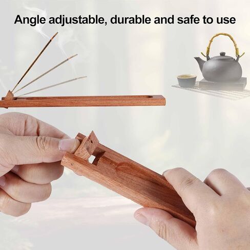 3pcs Incense Holder for Sticks, 9.49 Inch Length Incense Sticks Ash Holder Wooden Incense Stick Organizer Burner Spa Relaxation Supply for Yoga Meditation Gift, 0.08 Inch Diameter Hole in Saudi Arabia