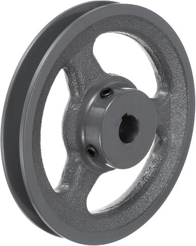 uxcell AK56-5/8 V-Belt Sheave 5/8 "Bore 5.45" OD مفردة Groove Web Sheave بالملل إلى الحجم، الحديد الزهر، قسم الحزام لـ 4L أو حزام in Saudi Arabia