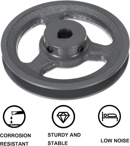 uxcell AK56-5/8 V-Belt Sheave 5/8 "Bore 5.45" OD مفردة Groove Web Sheave بالملل إلى الحجم، الحديد الزهر، قسم الحزام لـ 4L أو حزام in Saudi Arabia
