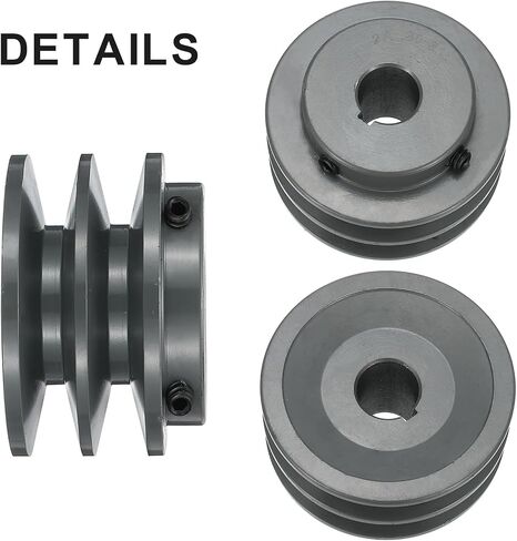 uxcell 2AK30-3/4 V-Belt Sheave 3/4 "Bore 3.05" OD Double Groove Web Sheave بالملل إلى الحجم، الحديد الزهر، قسم الحزام لـ 4L أو حزام in Saudi Arabia