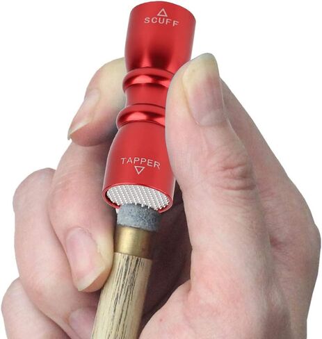 Alomejor Pool Tip Shaper 3 in 1 Snooker Cue Tip Tool Pocket Size Pool Tip Shaper Prick Scuff Tapper Multifunctional Billiard Cue Repair Tool (Red) in Saudi Arabia