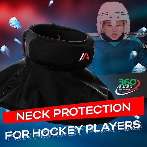 IceArmax Hockey Neck Guard Reinforced Protection from Both Hits and Cuts Youth and Kids Sizes from XS to XXL Helps to Avoid Knock Injuries and Skate Lacerations in Saudi Arabia