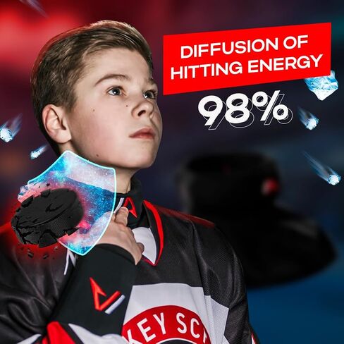IceArmax Hockey Neck Guard Reinforced Protection from Both Hits and Cuts Youth and Kids Sizes from XS to XXL Helps to Avoid Knock Injuries and Skate Lacerations in Saudi Arabia