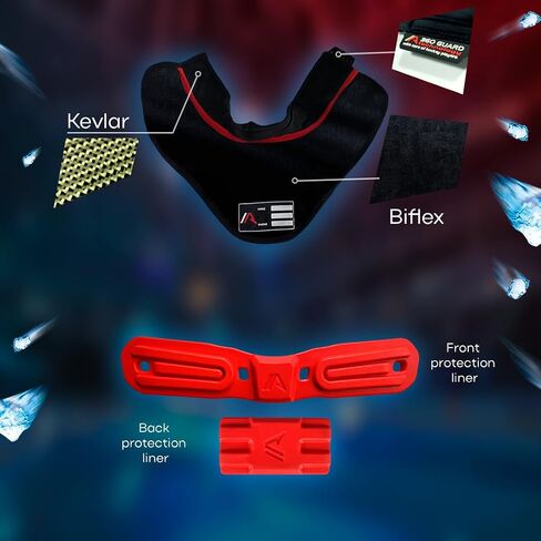 IceArmax Hockey Neck Guard Reinforced Protection from Both Hits and Cuts Youth and Kids Sizes from XS to XXL Helps to Avoid Knock Injuries and Skate Lacerations in Saudi Arabia