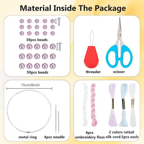 INFUNLY DIY Pink Dream Catcher Kit Boho Dream Catcher Making Kit Tassel Dream Catcher Hanging Ornament Instruction Included Beaded Dream Catcher Wall Hanging for Bedroom Living Room Home Decor in Saudi Arabia